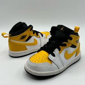 Kids Air Jordan 1 Mid “University Gold” 640735-170 Toddler Baby Size 7C